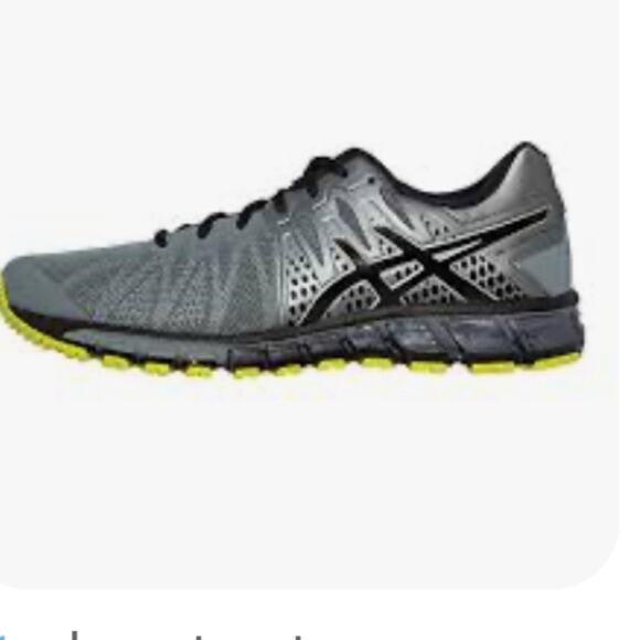Asics Other - ASICS Gel Quantum 180 Size 11.0 Grey Black with Yellow Green Soles